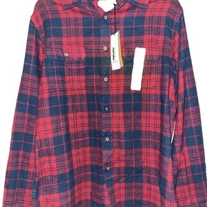 Goodfellow & Co Red and Blue Plaid Shirt
